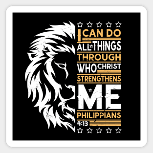 I can do all things through who strengthens me Philippians Sticker